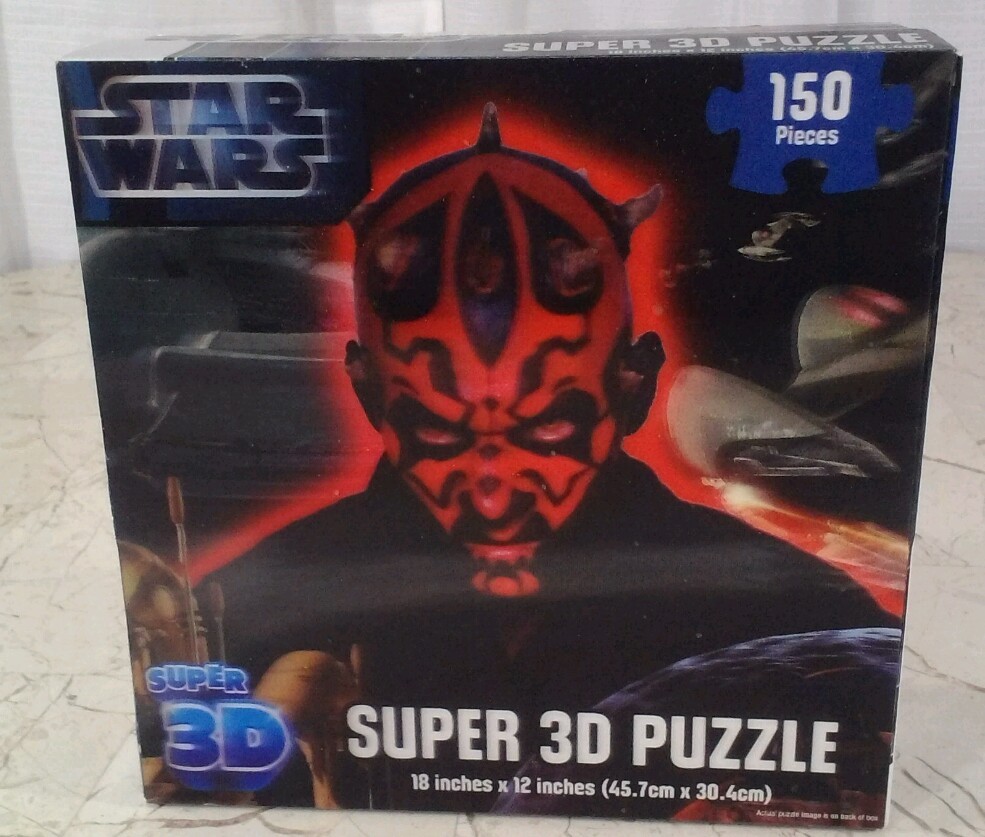 Star Wars Super 3D Puzzle 150 Pieces Darth Maul NIB Cardinal Ind Lenticular
