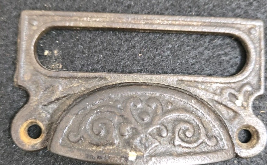 Card Catalog Draw Pull, Pair,  With Changeable Slot