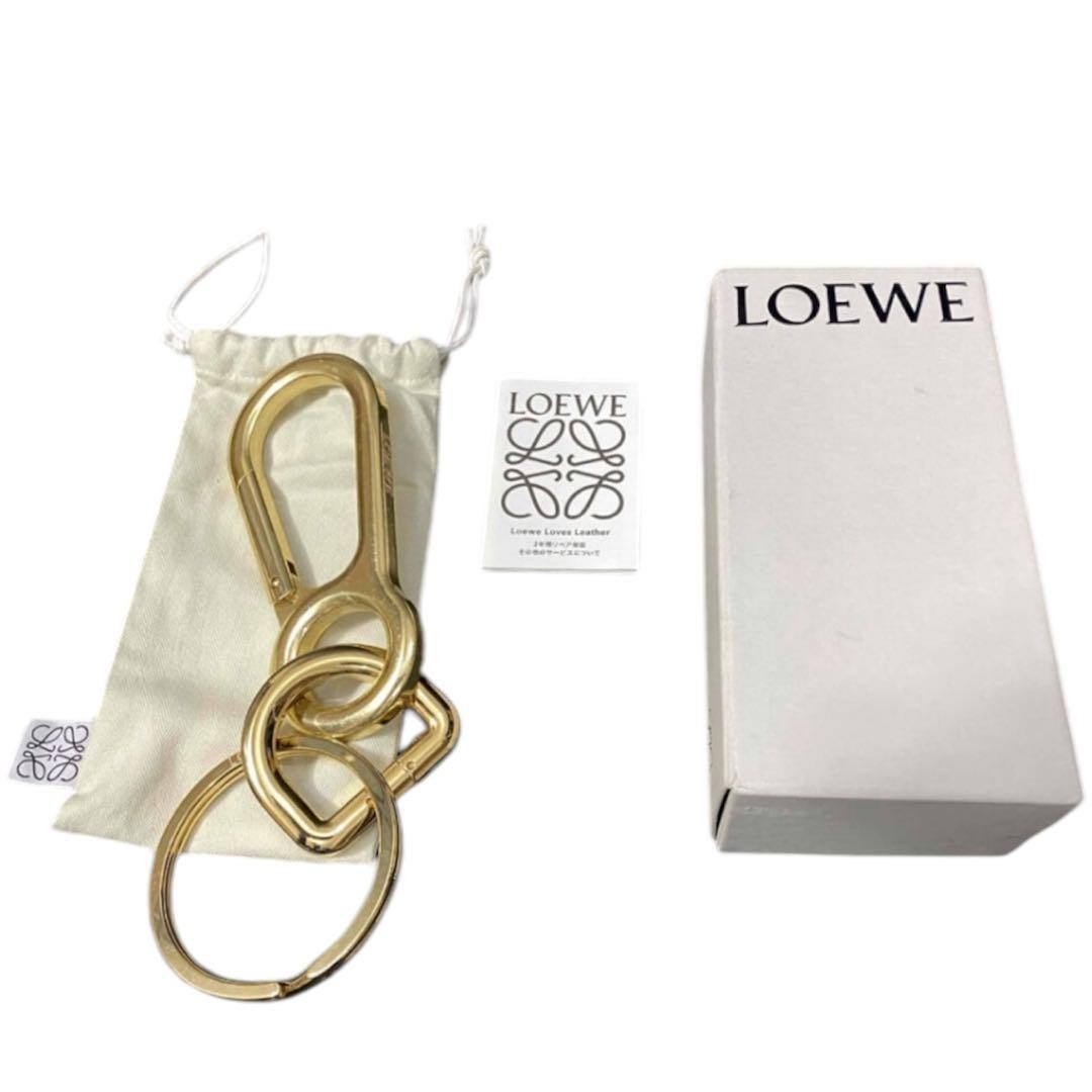LOEWE Gold Key Ring Big Charm