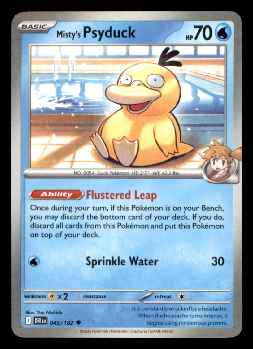 Misty's Psyduck Uncommon SV10: Destined Rivals 045/182 NM Normal Pokemon