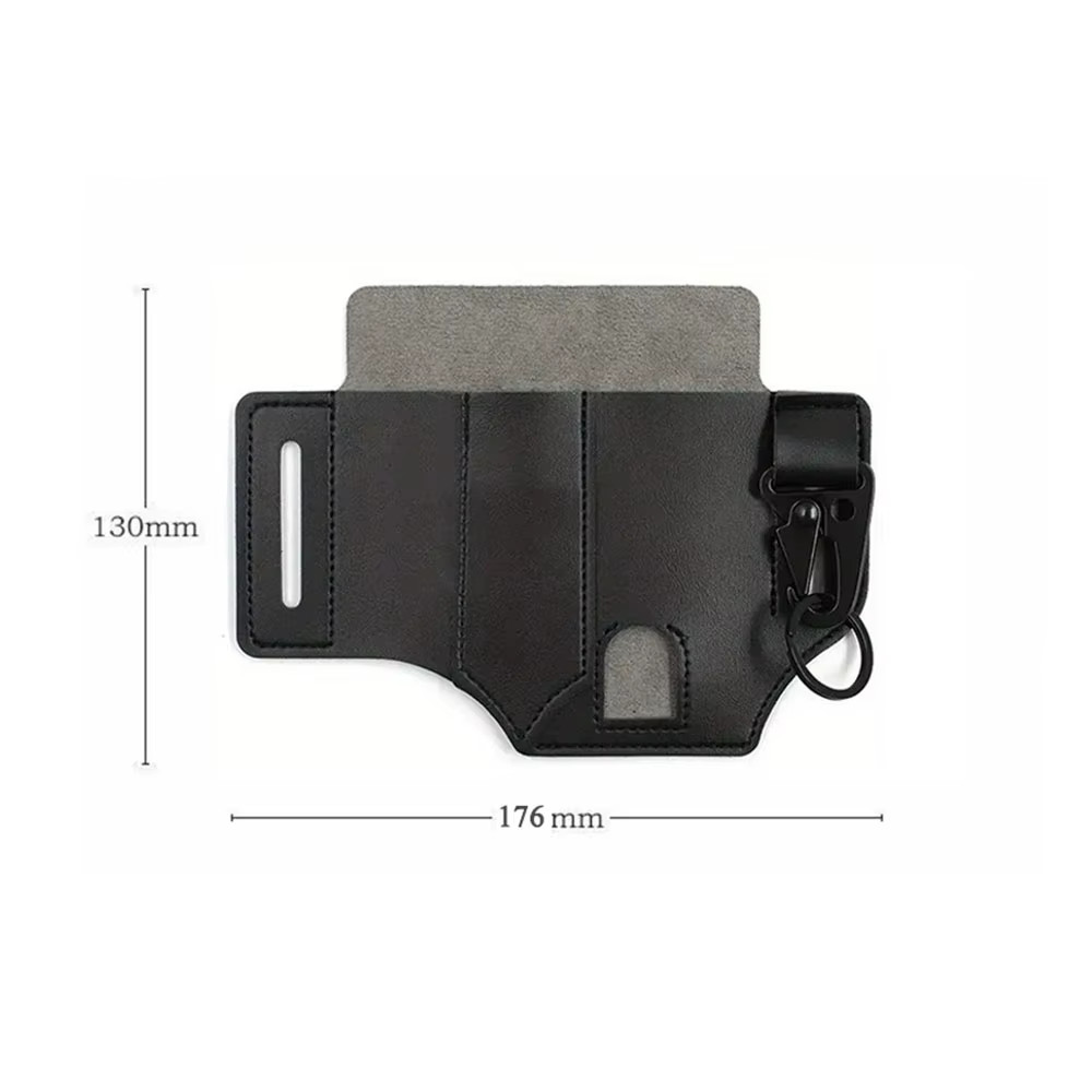 Edc Tactical Leg Bag for Knife Flashlight Key Storage, Waist Bag Pu Tactical Wai