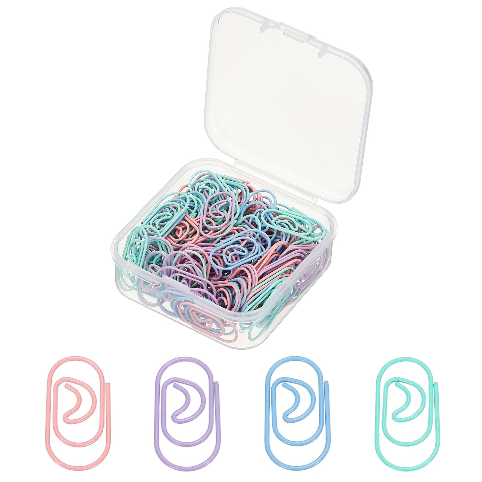 120 Pieces of Staples, 20mm Mini Anti-Rust Crescent Staples, 4 Colors