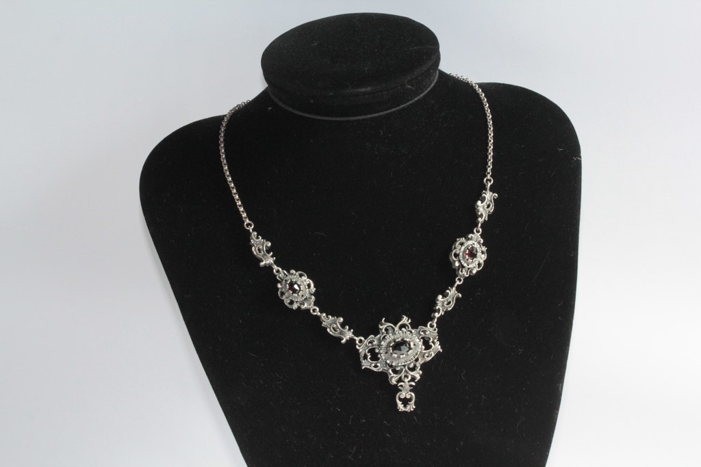 Silver and garnet necklace R. RANFT Austria Jewelry (56066)