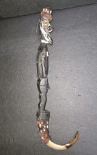 Rare Tribal Papua New Guinea Middle Sepik Oceanic Lime  Ancestor Carving W Claw