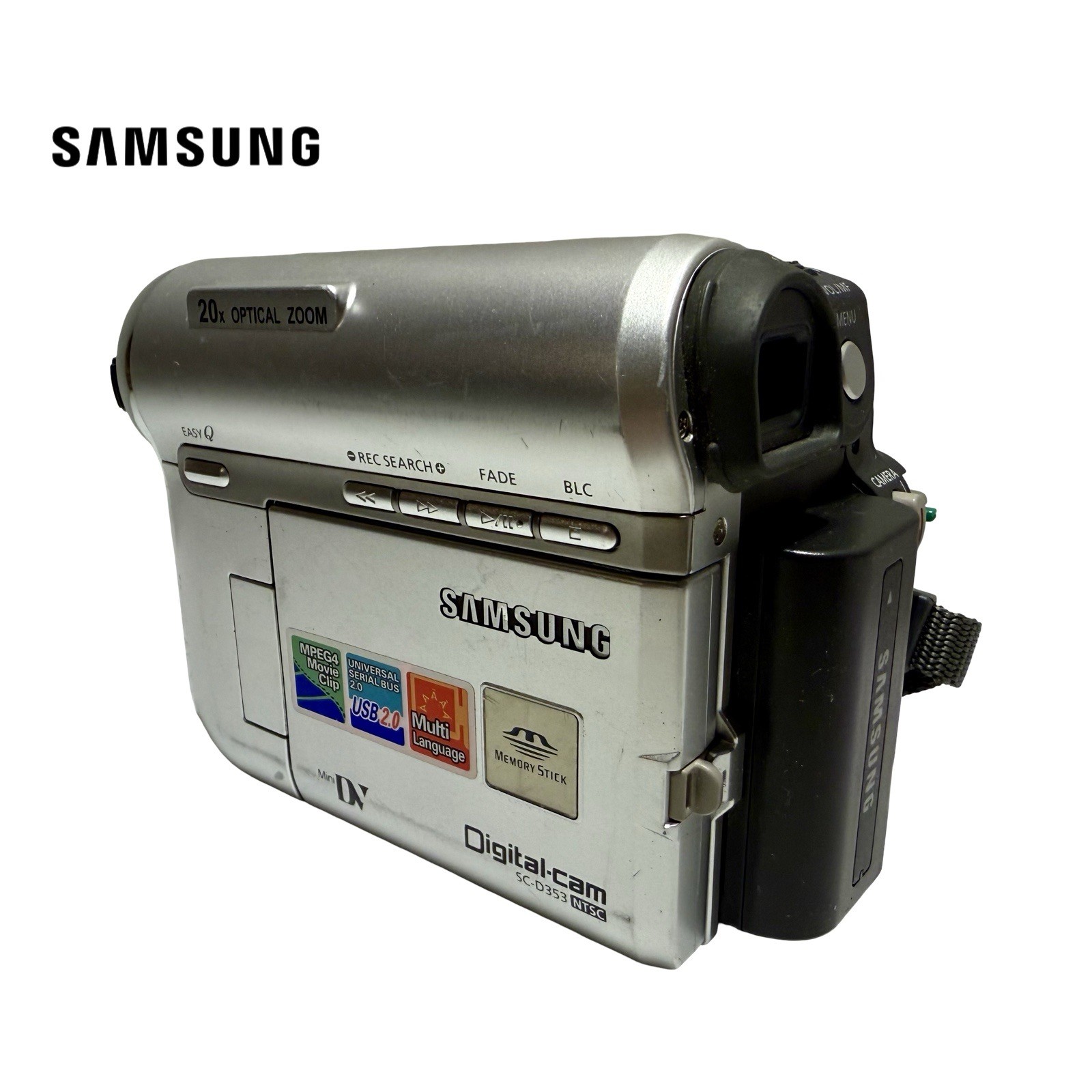 Samsung SC-D353 MiniDV Digital Video Camcorder 20x Optical Zoom (No Charger)