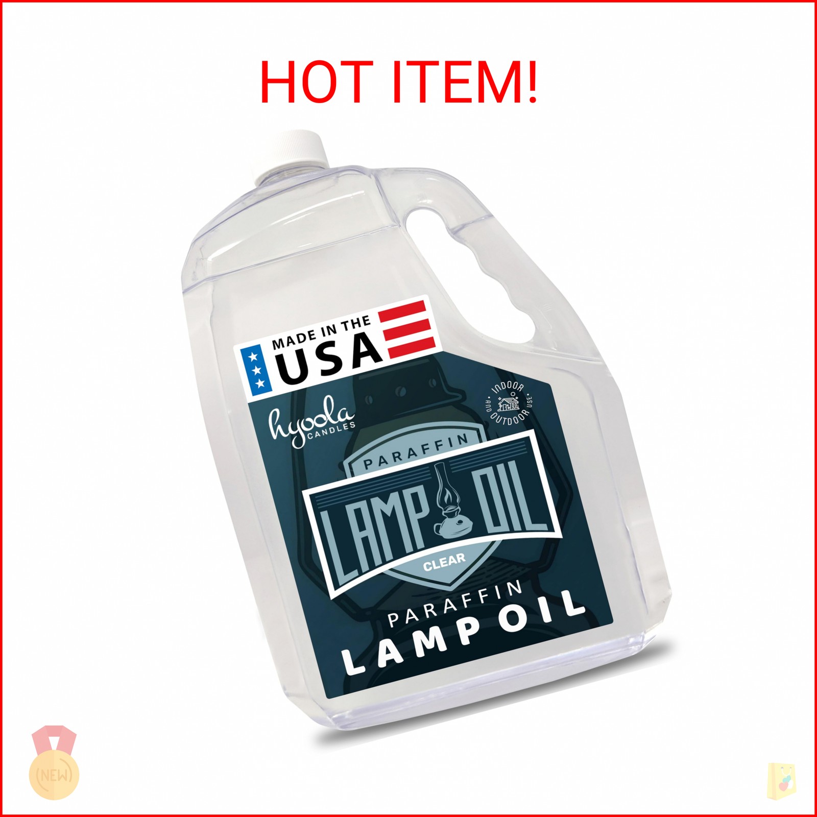 Hyoola Liquid Paraffin Lamp Oil - Clear Smokeless, Odorless, Ultra Clean Burning