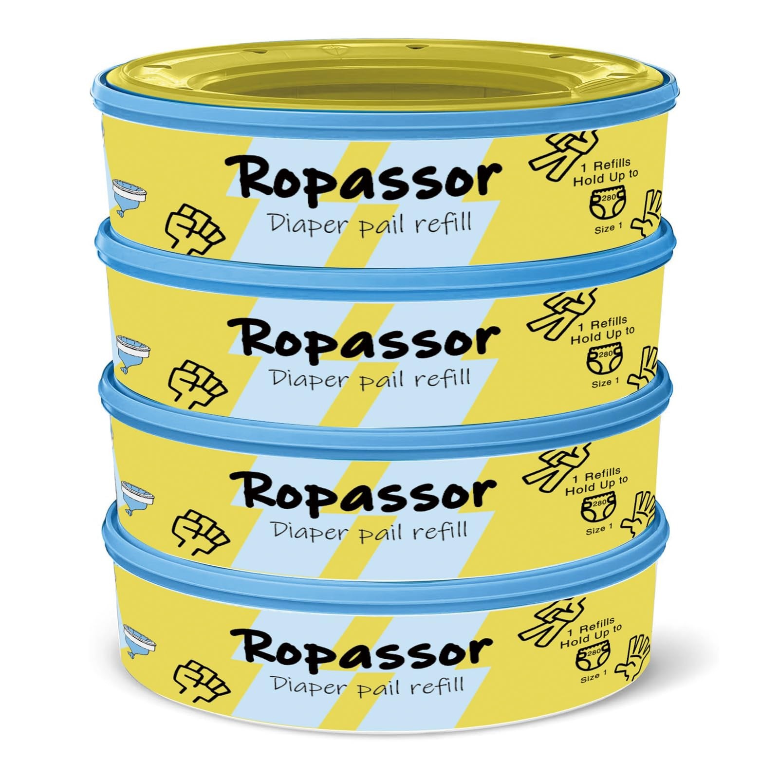 Diaper Pail Refills set fits fits fits for Genie Step Classic bin