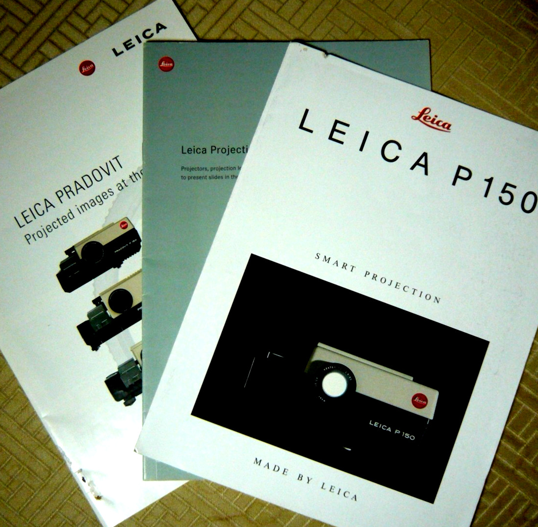Leica, publications (3). Pradovit Projection English, Superb collection !