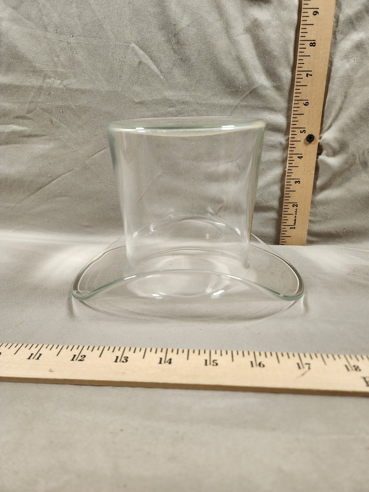 Vintage Glass Top Hat Vase Ice Bucket Mid Century Decor