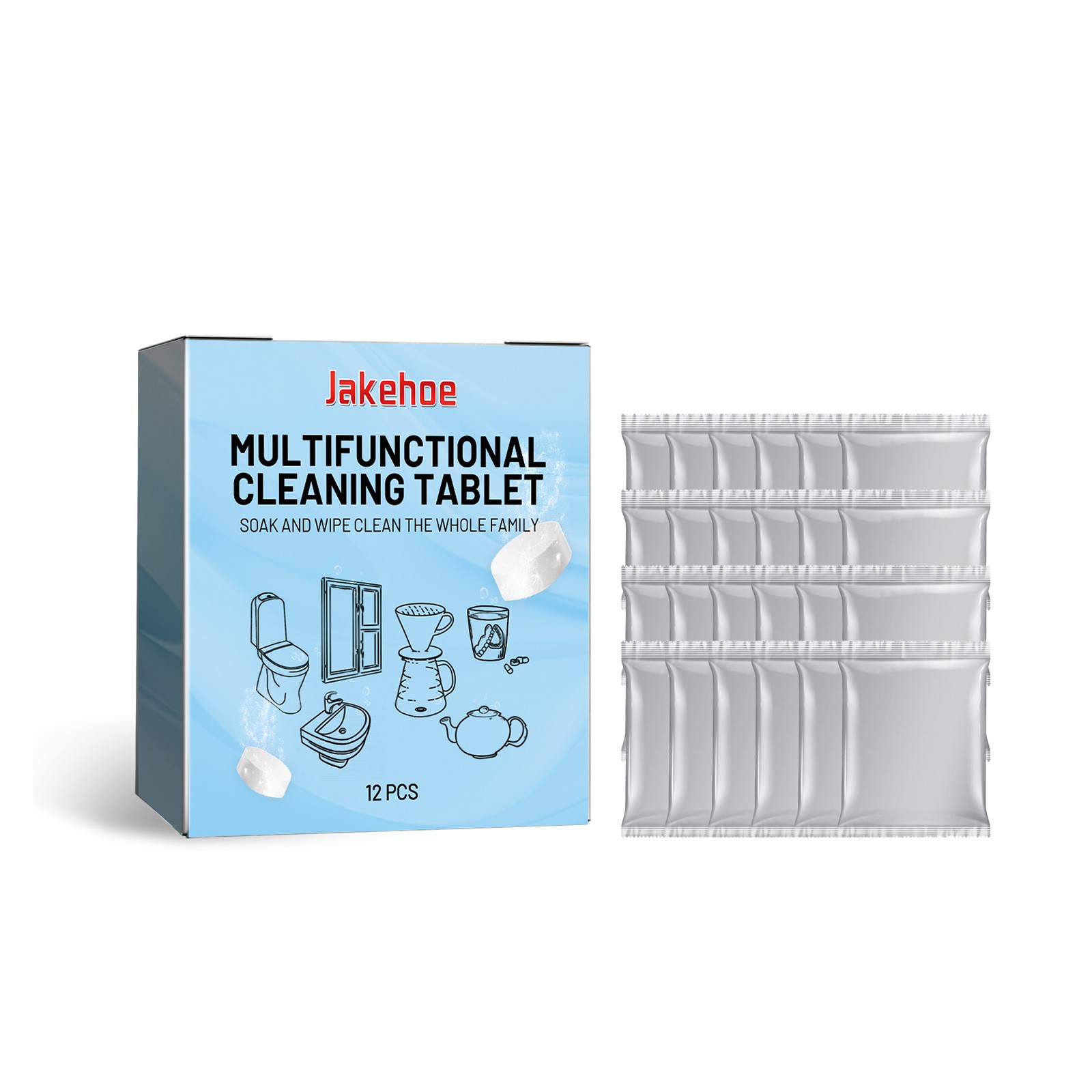 Multifunctional Kitchen Cleaning Tablets for Stainless Steel Utensils and Stove