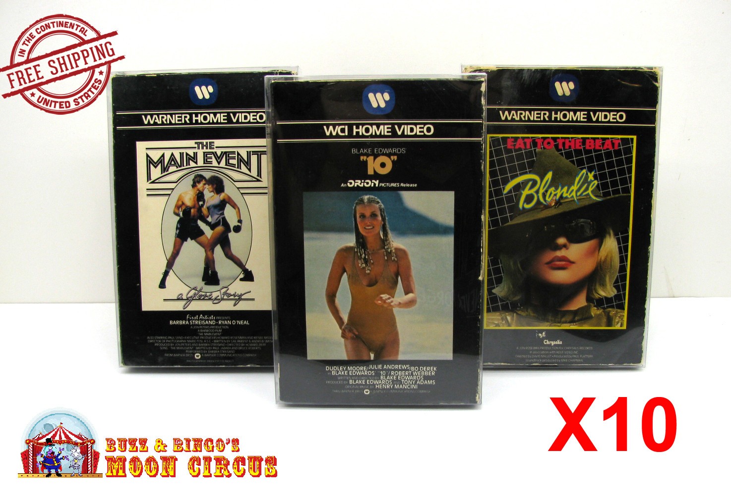 10x VHS DRAWER BOX (SIZEJ) - CLEAR PLASTIC PROTECTIVE BOX PROTECTORS SLEEVE