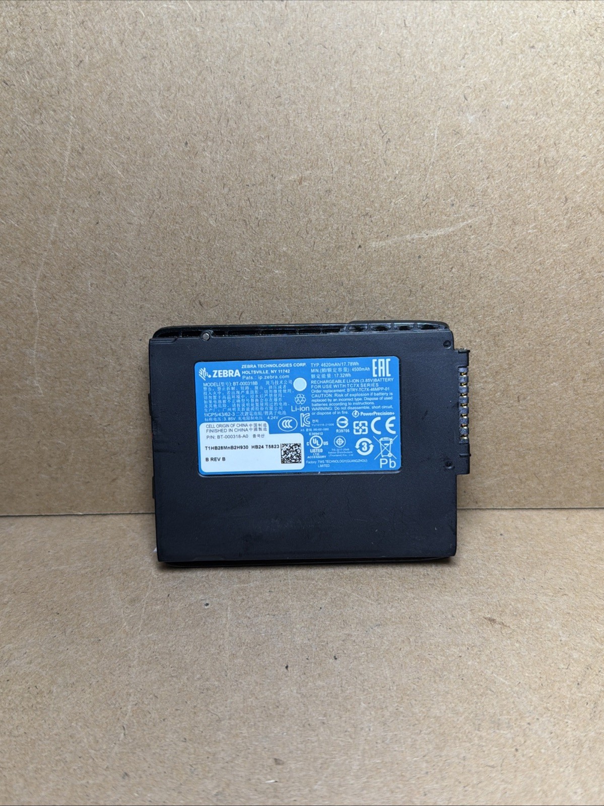 Zebra OEM Battery TX7X TC70 TC72 TC75 TC77 4620 mAH BT-000318B