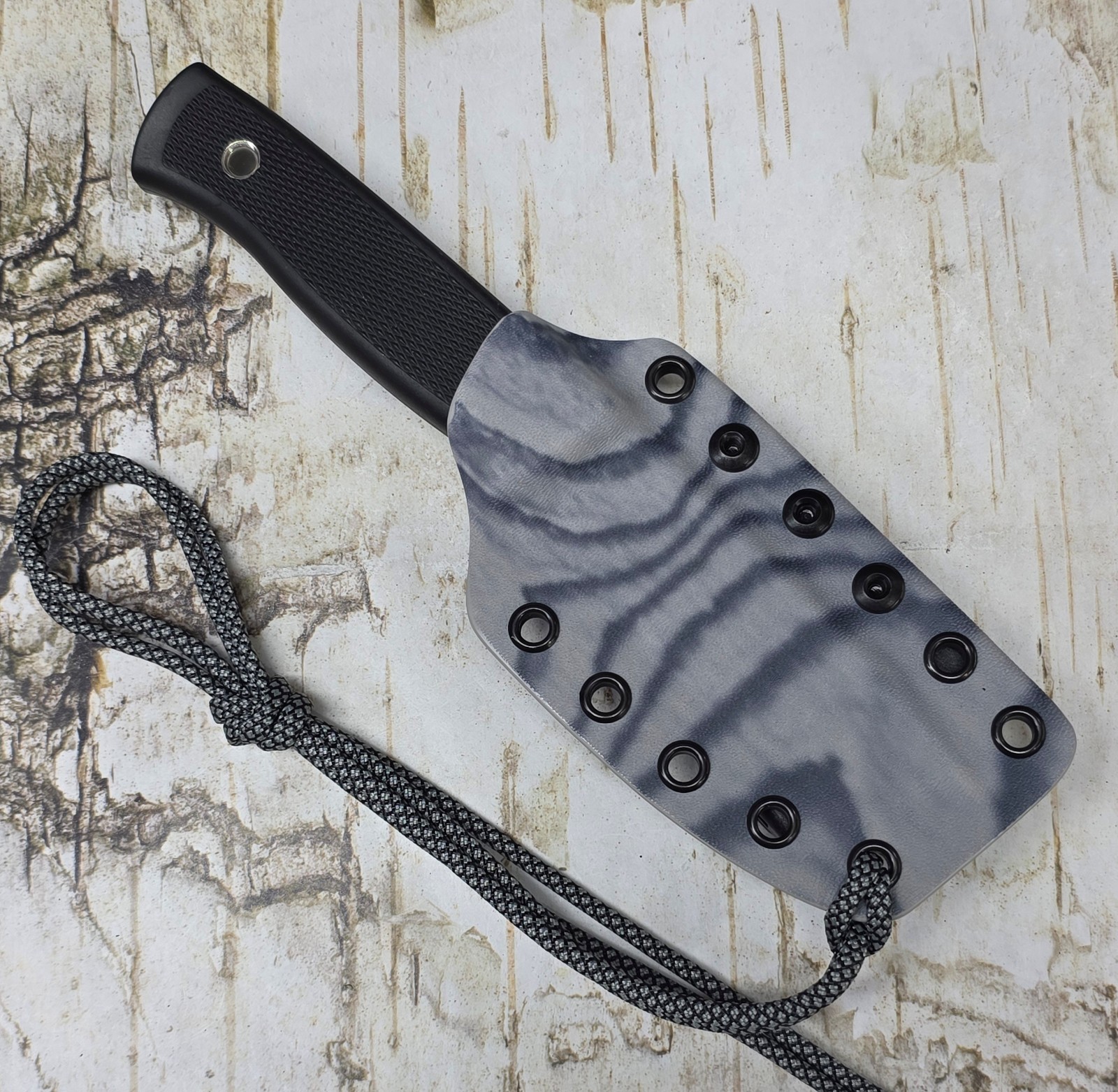 KYDEX SHEATH  for FALLKNIVEN F1 SURVIVAL KNIFE, COMBAT CLIP, HAND MADE,  FNKY071