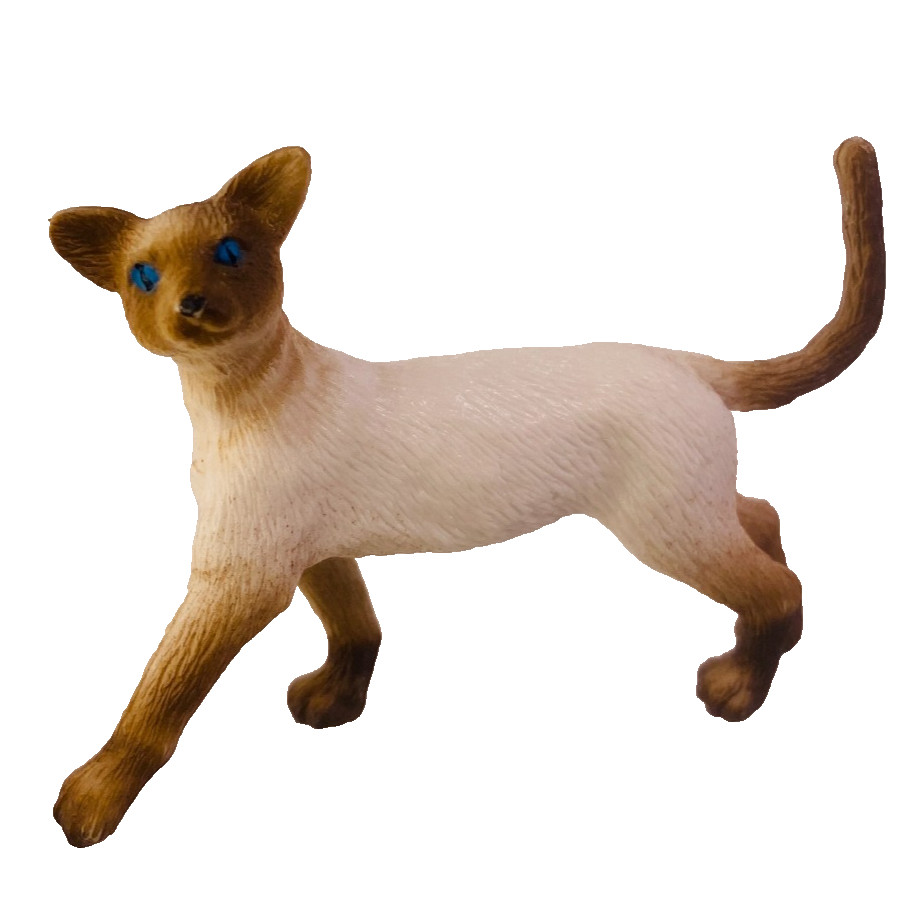 Dollhouse Miniature Pet Cat Siamese Animals 1:12 inch scale C64 Safari LTD.
