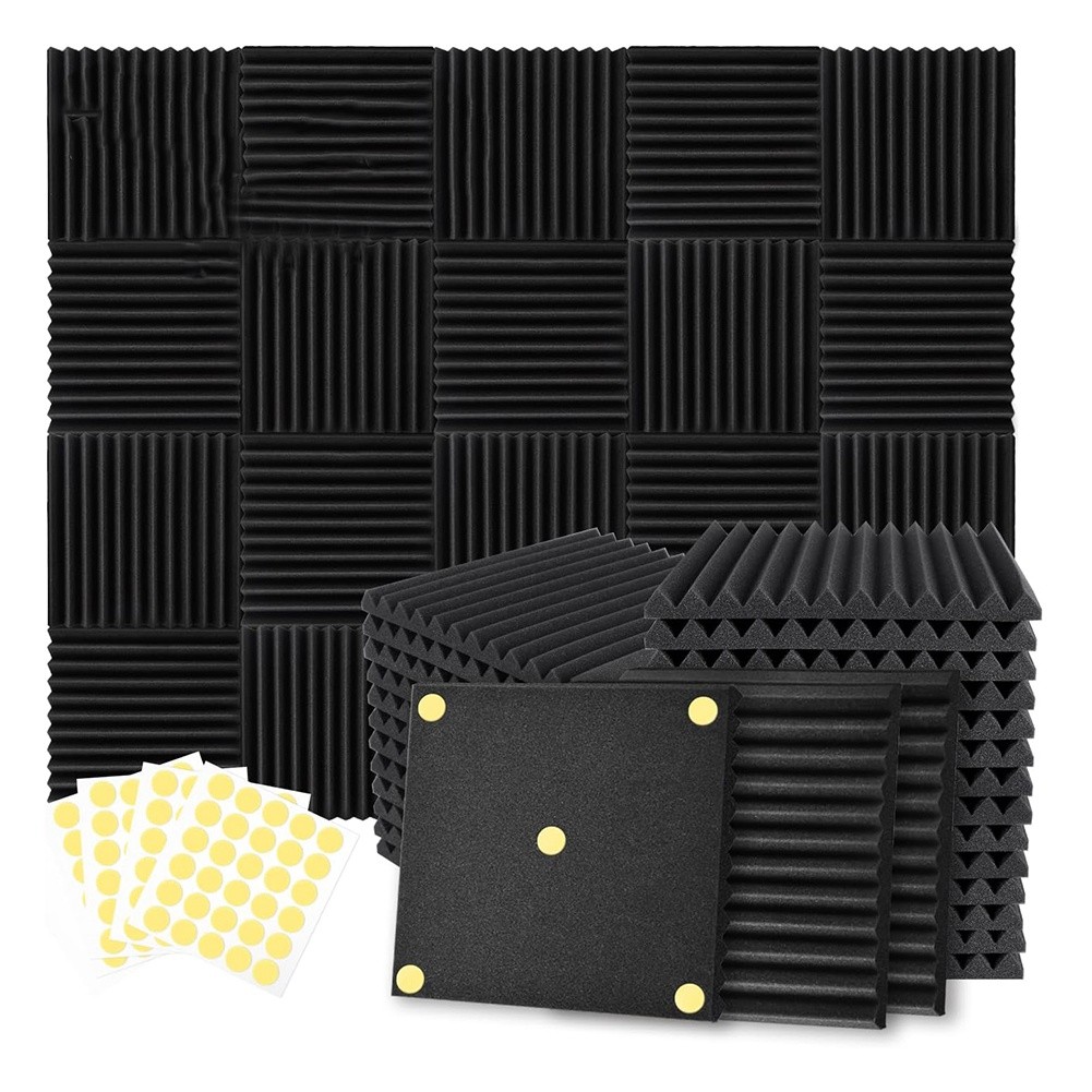 24 Pack Acoustic Foam Panels 1 X 12 X 12inch Soundproofing Noise Cancelling3617