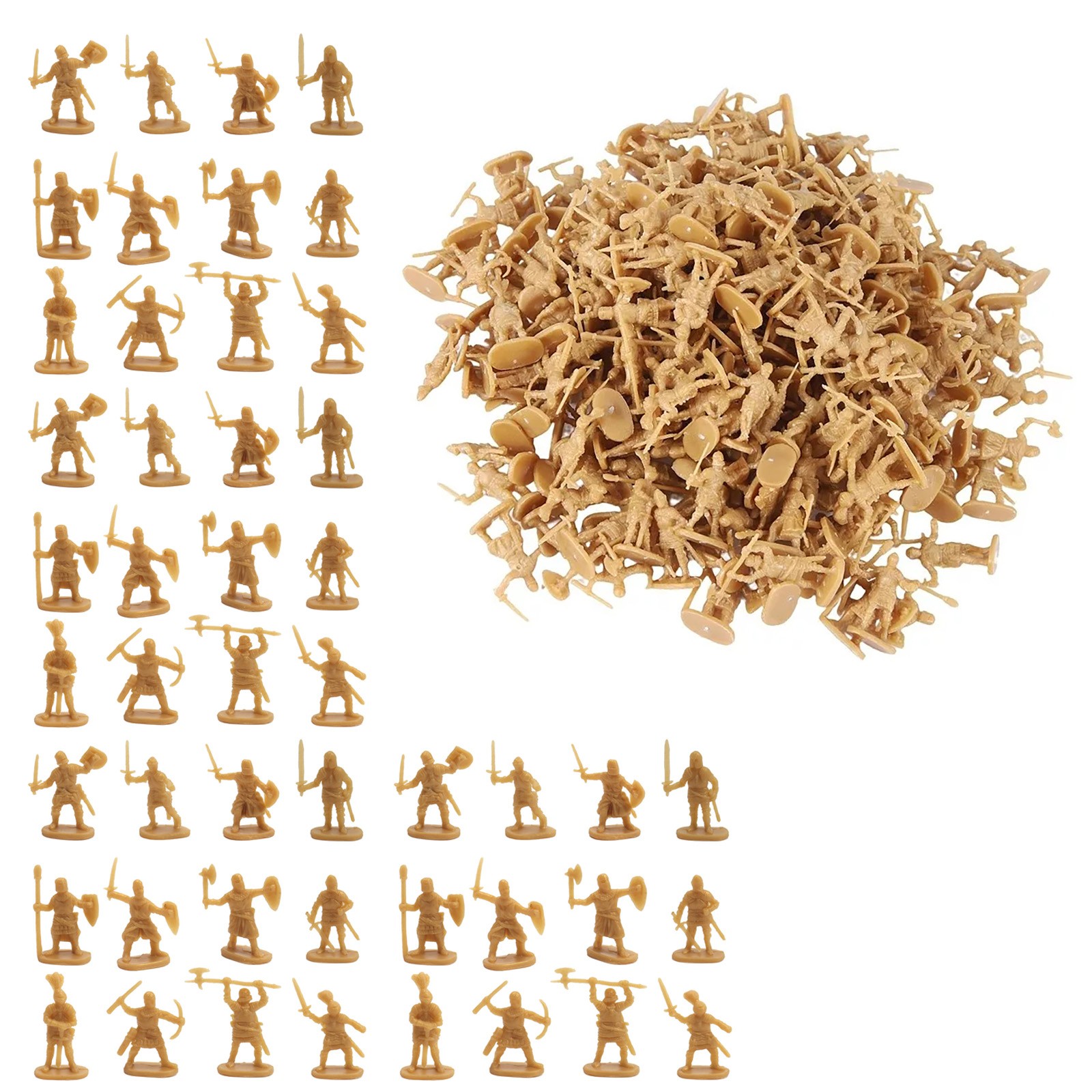 200x Plastic Medieval Soldier Toys Figures Creative DIY Model Toy Gift Age 3+