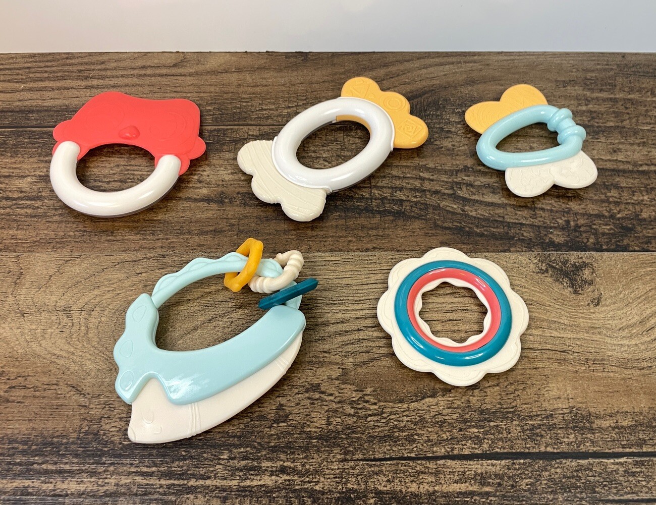 Lot Of 5 Hahaland Baby Teethers Infant Teething Hedgehog Owl Butterfly