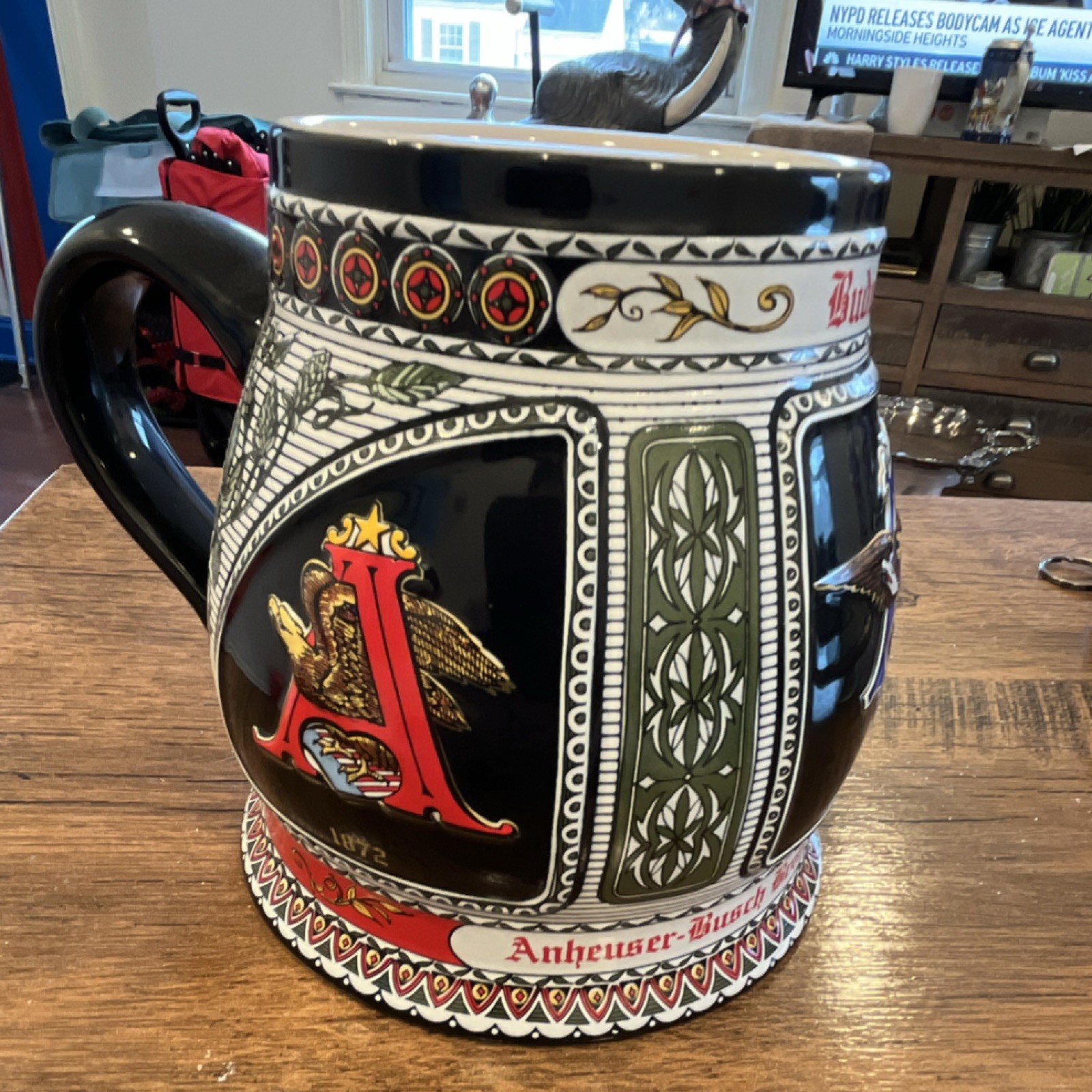 Anheuser-Busch Breweriana Stein 1872 Edition Ceramic Collectible Beer Mug