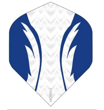 Archers X Pro White Blue Standard Dart Flights