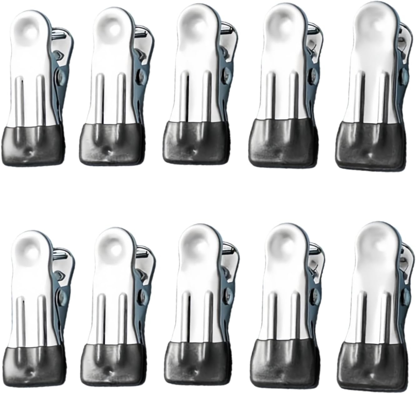 10Pcs ‎Black Leather Craft Sewing Knitting Clips Home Office Supply Stainless 