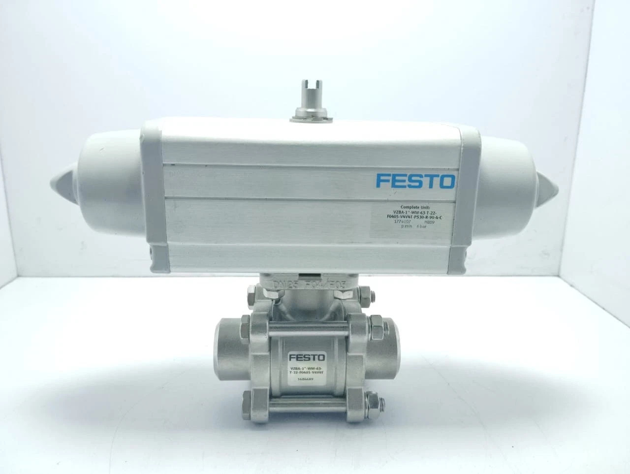 Festo VZBA-1"-WW-63-T-22-F0405-V4V4T-PS30-R-90-4-C Pneumatic Valve Actuator Unit