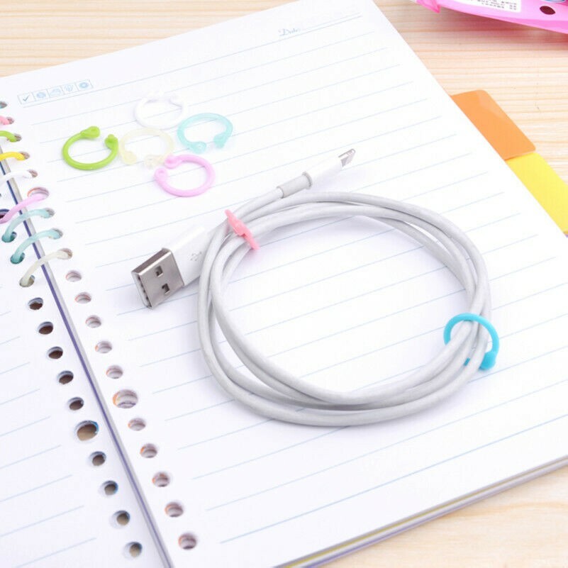 Plastic Hinged Card & Paper Rings Book Binder DIY Photo Album Split Keyring Blue