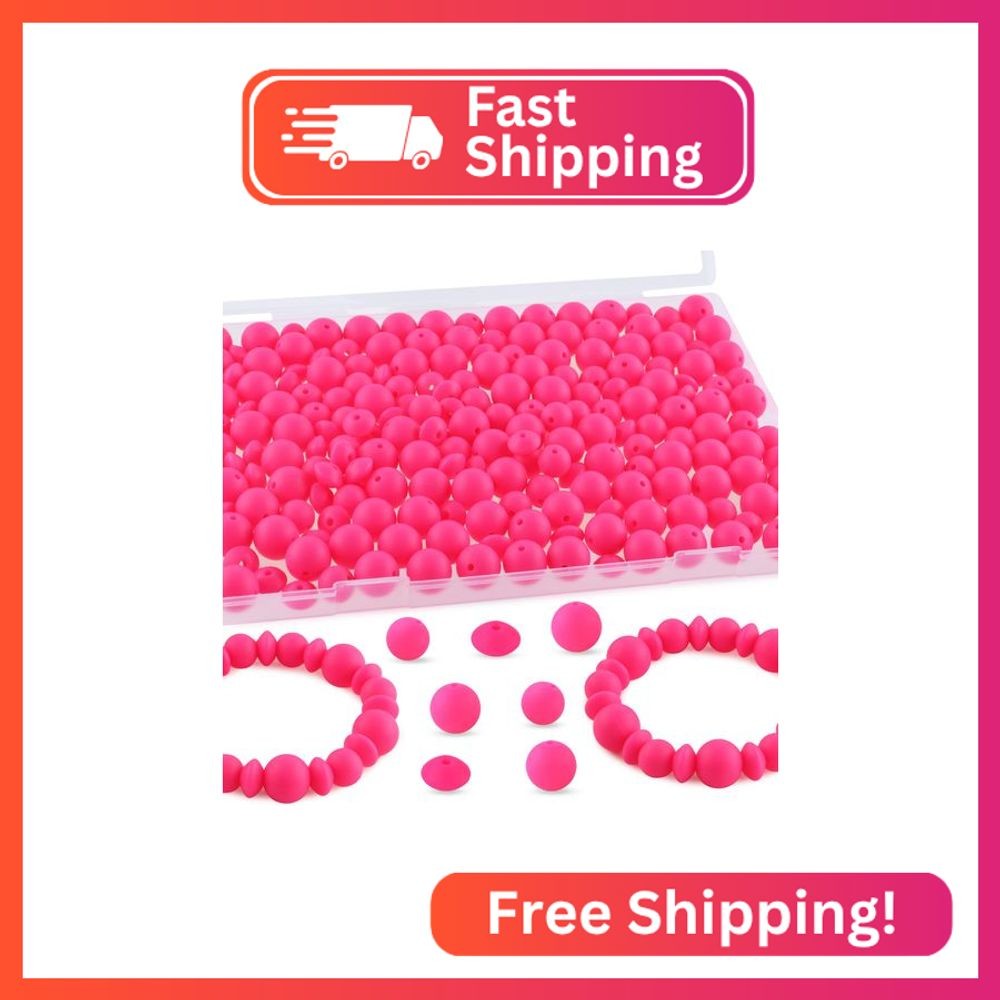 Kovict 200Pcs Mixed 12mm 15mm Silicone Beads for Keychain Making, 12mm Lentil Si