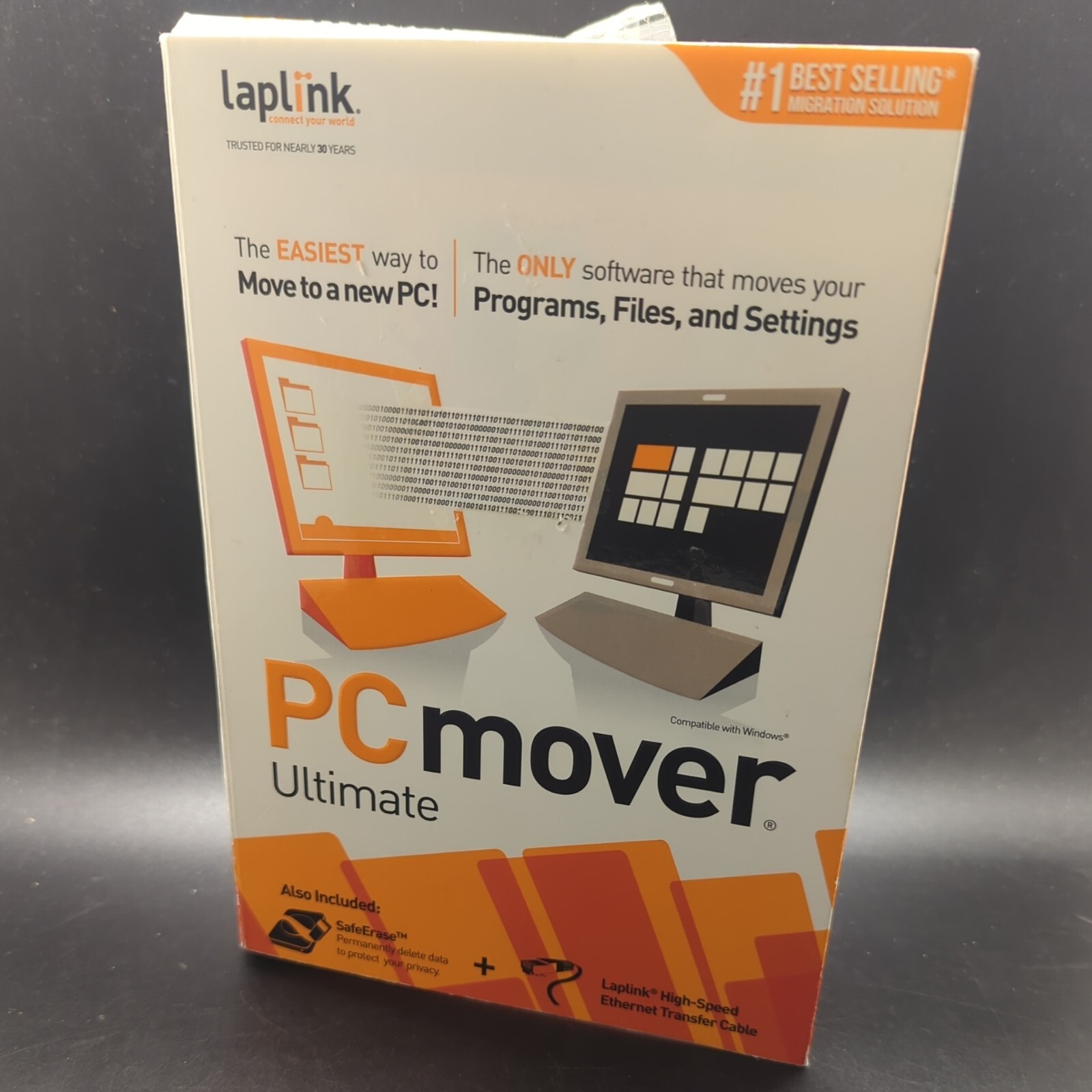 LapLink PCMover Ultimate SafeErase for Windows 8, 7, Vista, XP Open Box