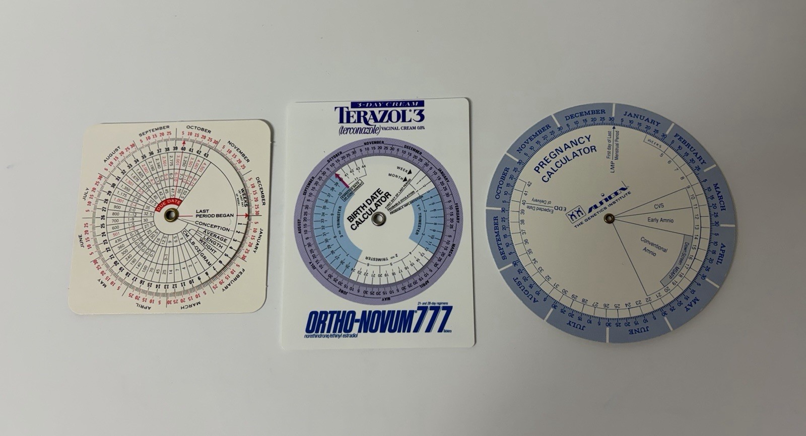 Lot of 3 Different Growth & Development Calculators for Pregnancy-Slightly Used