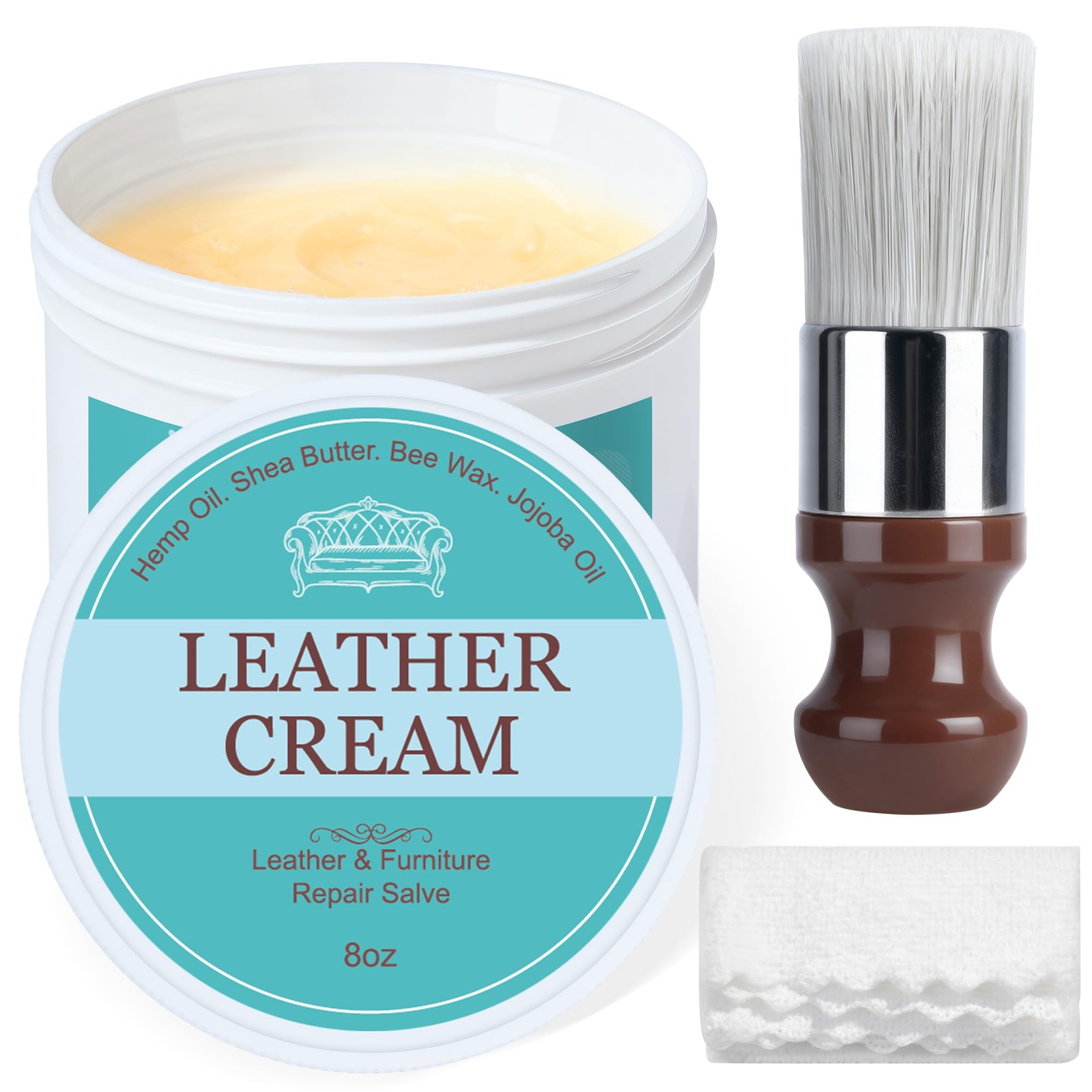 YJOO Leather & Furniture Repair Salve, 8oz and Wood white 