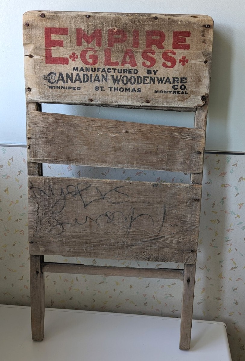Antique Empire Glass WASHBOARD  Canadian Woodenware Co