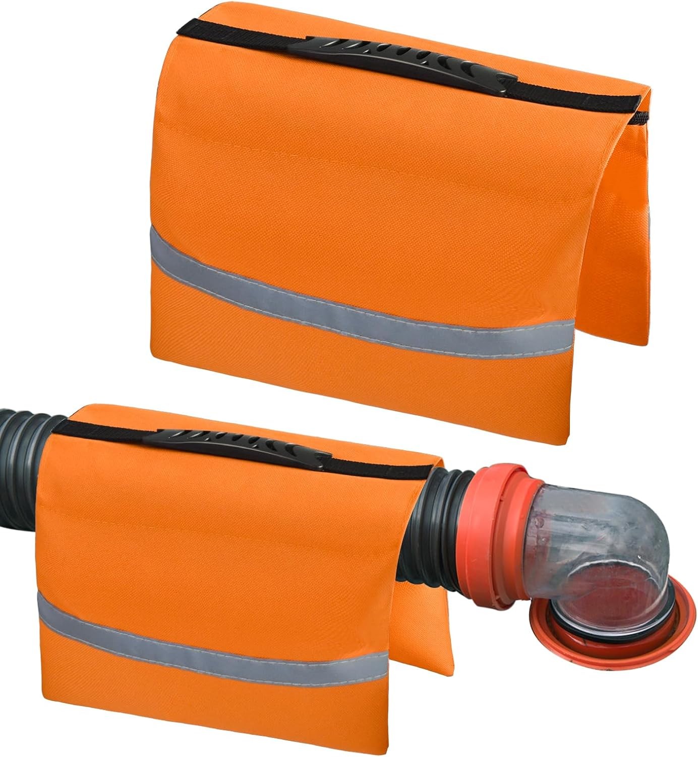 RV Sewer Weight Bag,RV Hose Fastening Device with Reflective orange 1pack 