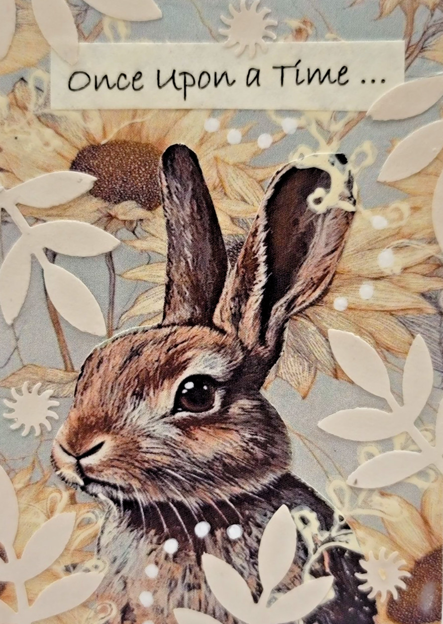 Easter Bunny ACEO Original Mixed Media Collage  One of a Kind  Handmade