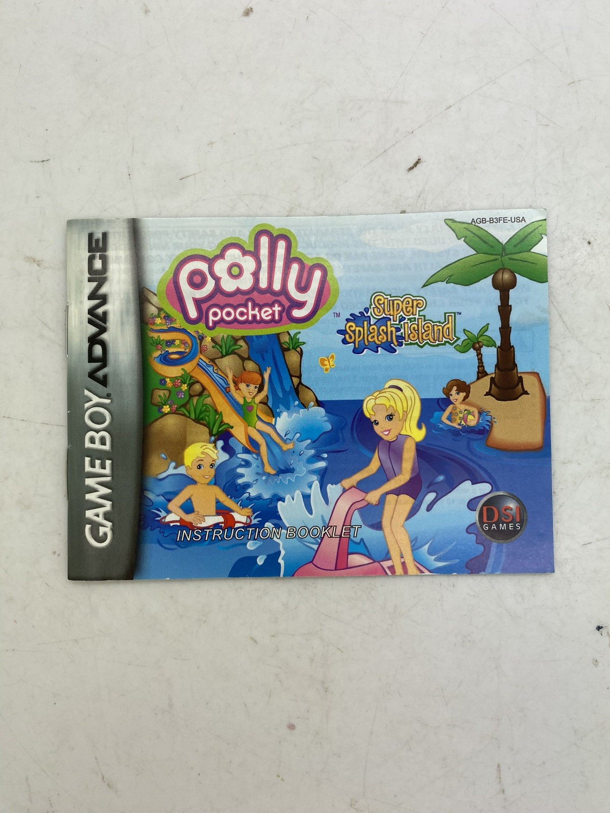 Polly Pocket Super Splash Island Nintendo Gameboy Advance Manual Only