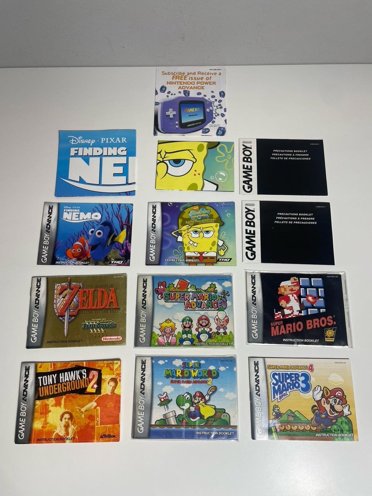Nintendo Gameboy Advance Manuals Lot Mario Zelda