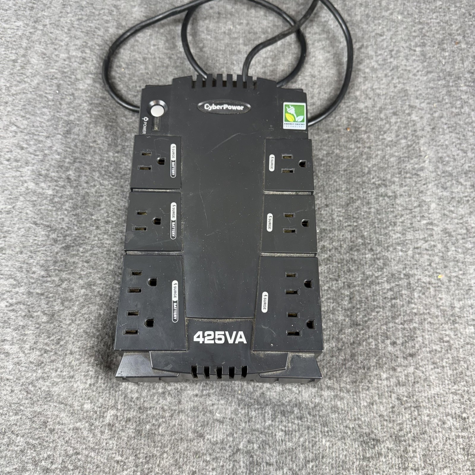 CyberPower 425VA UPS Battery Backup Surge Protector CPS425SL CP425HG Black