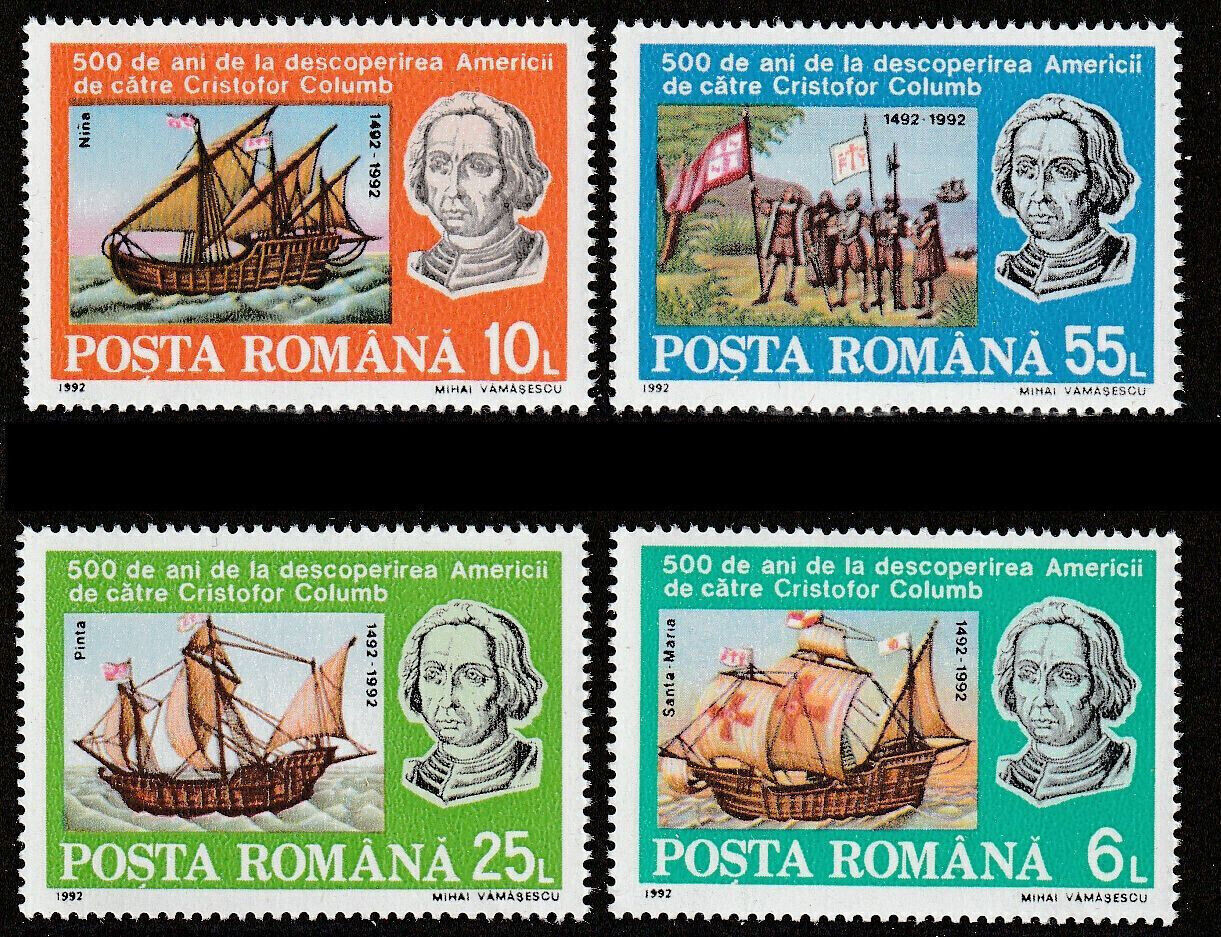 Romania MNH Minr: 4824 - 4827 Columbus Colon Discovery of America 18