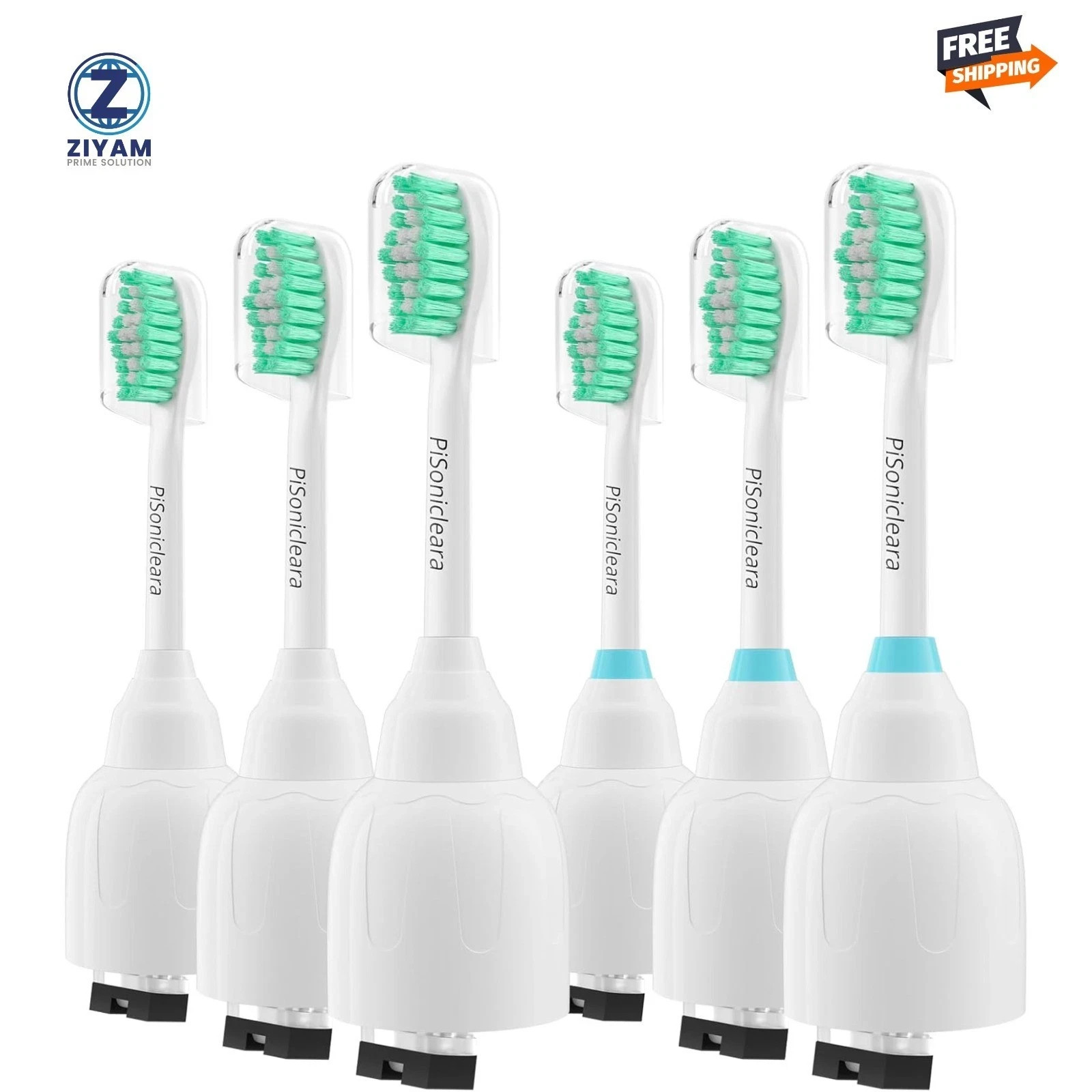 6 Pack Toothbrush Replacement Brush Heads for Philips Sonicare E Series HX7001