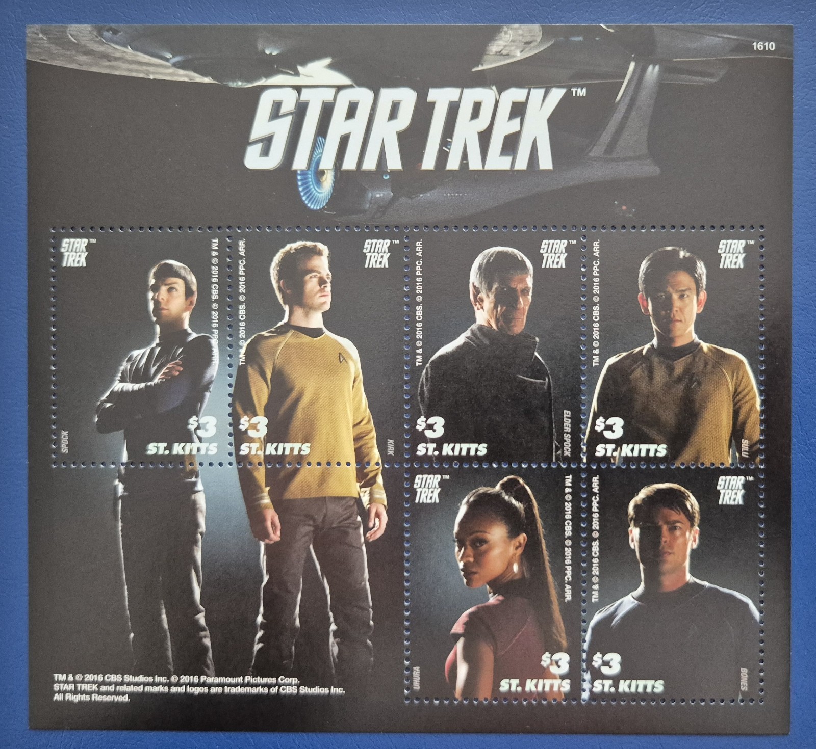 St Kitts 2016 / Star Trek / 6v ms
