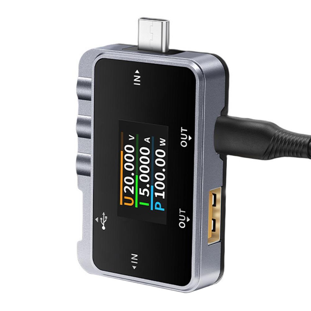 USB Tester FNAC28 Digital Voltmeter Amperemeter with TFT Color Display