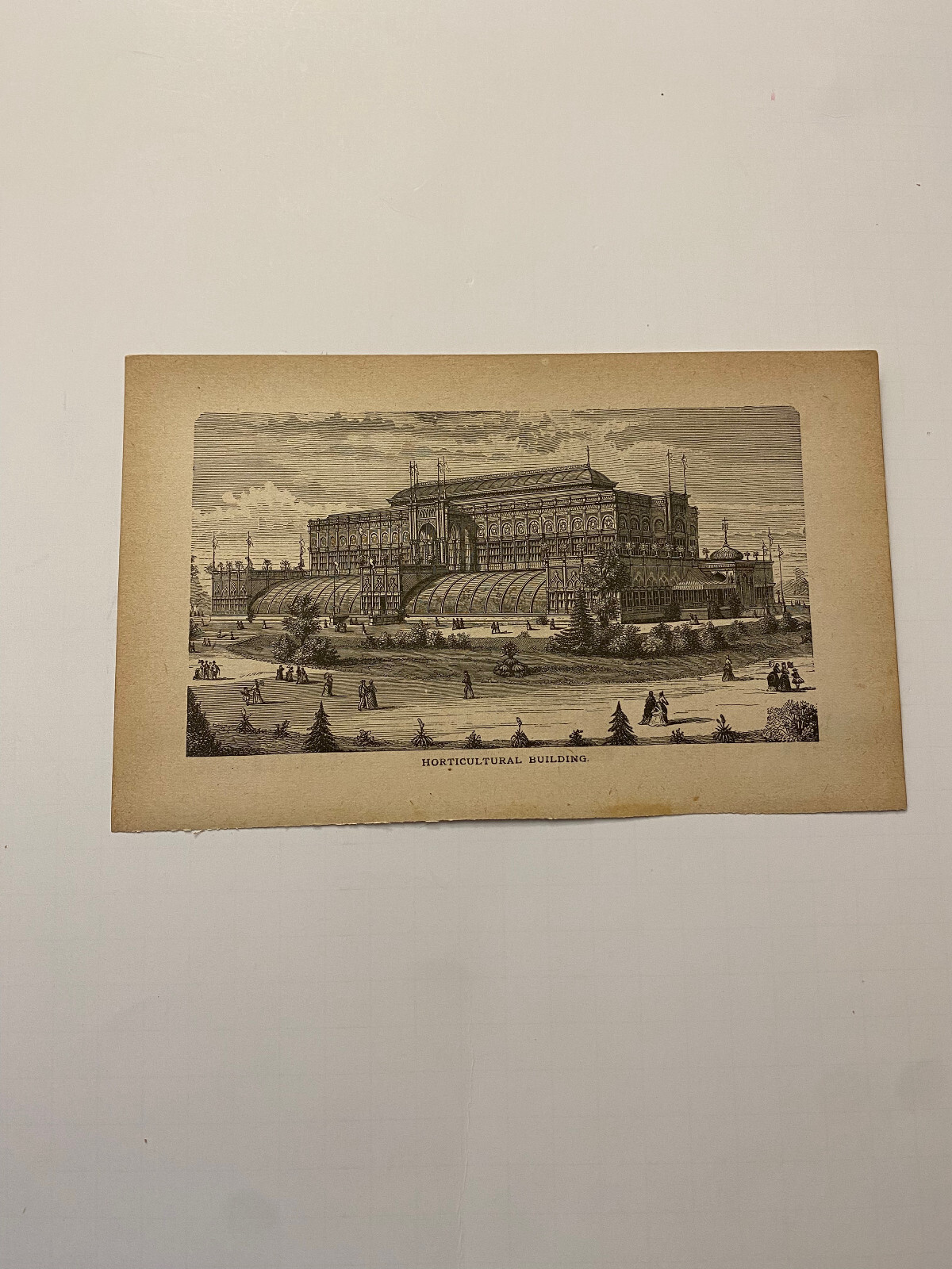 Horticultural Building Centennial Exposition Philadelphia c. 1892 Engraving
