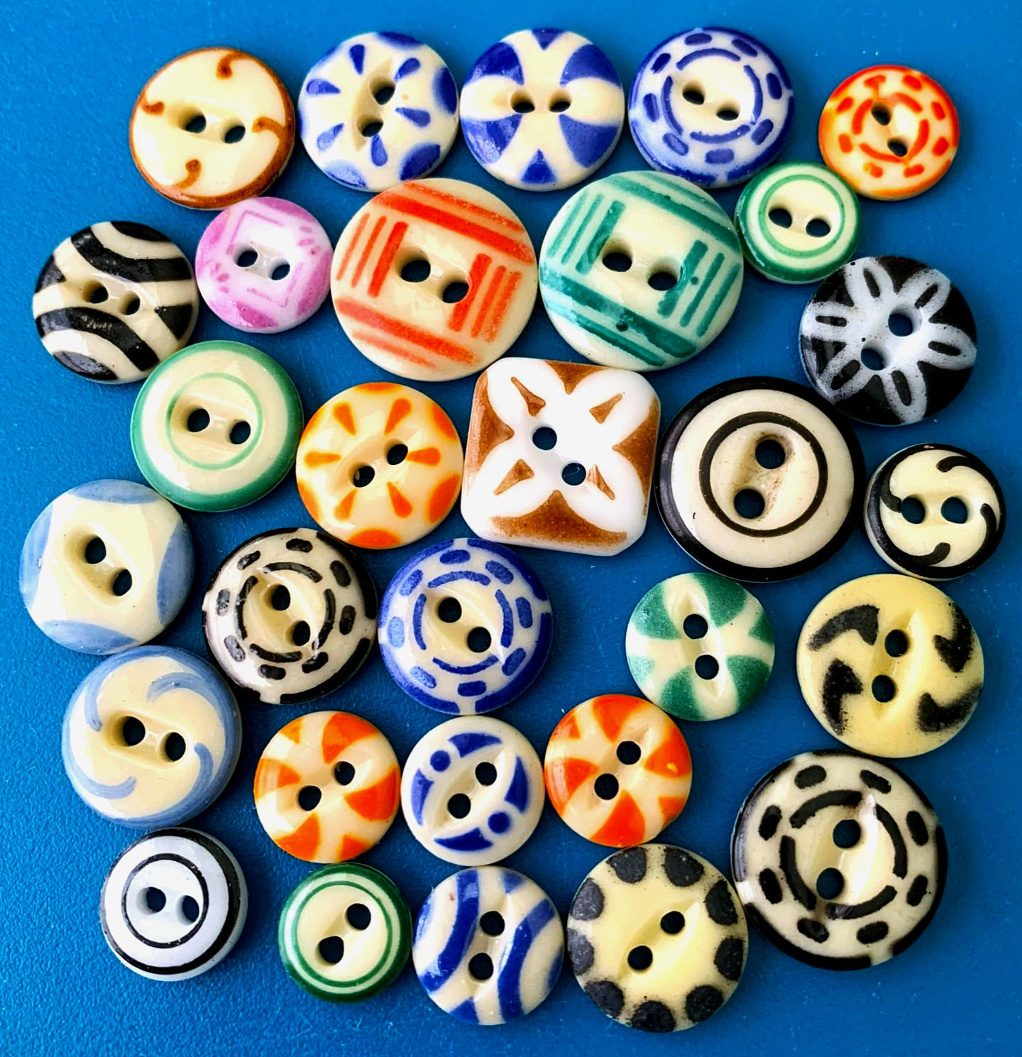 Antique China Stencil Buttons