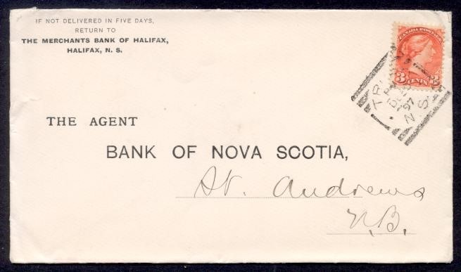 CANADA TRURO NS/PM/DE 30/97 SQUARE CIRCLE 3c SQ COVER