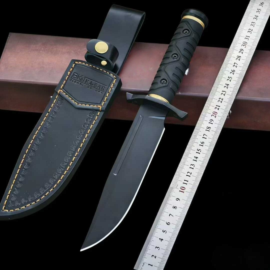 12'' New 1095Cro-Van Blade Rubber handle Full Tang Tactics Hunting Knife VTH184