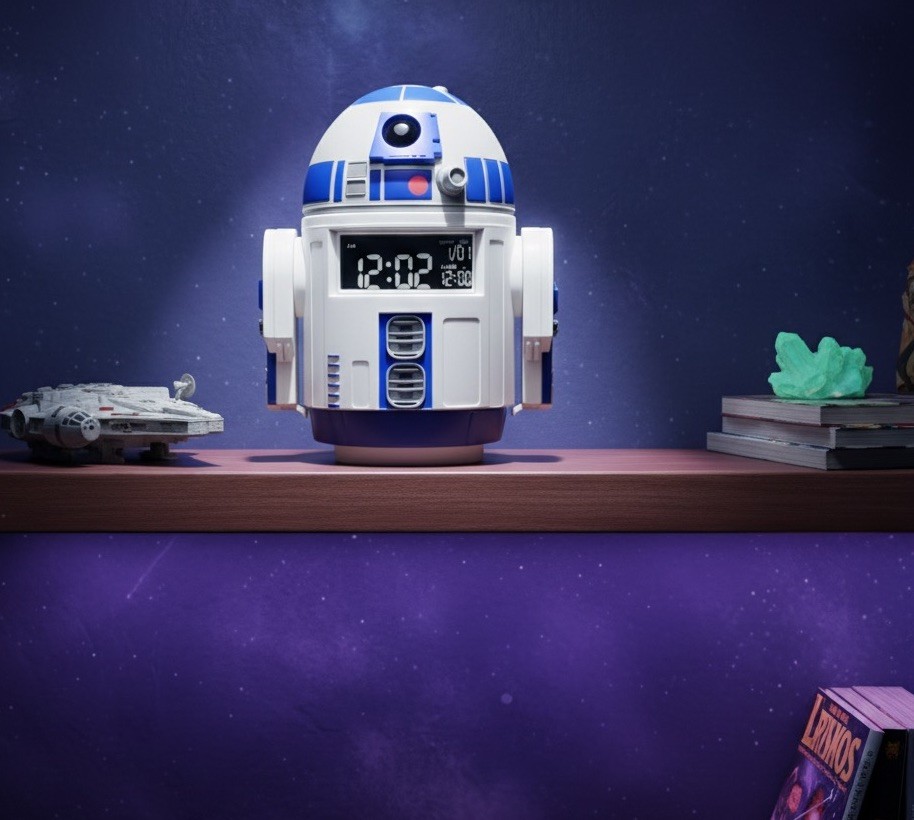 Star Wars R2D2 Alarm Clock (Works) New In Box only opened for photos 