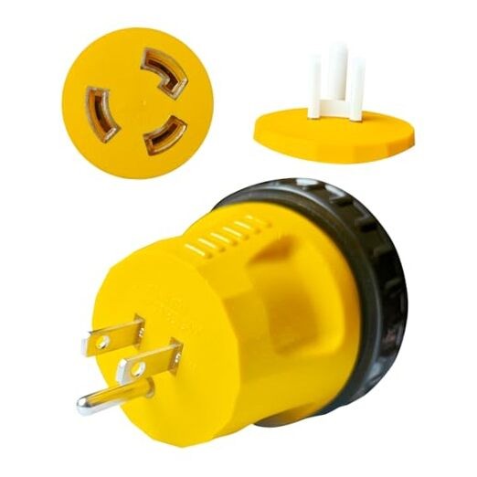 NEMA 5-15P to NEMA L5-30R Twist Locking Shore Power Plug 30 Amp to 15 Amp 110 