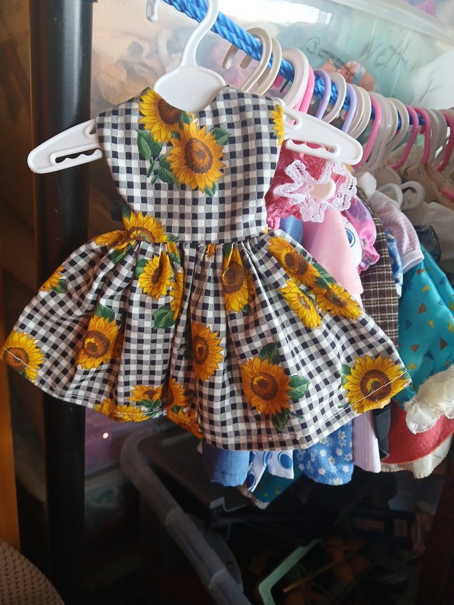 Sunflower Gingham Doll Dress for 18-inch Dolls