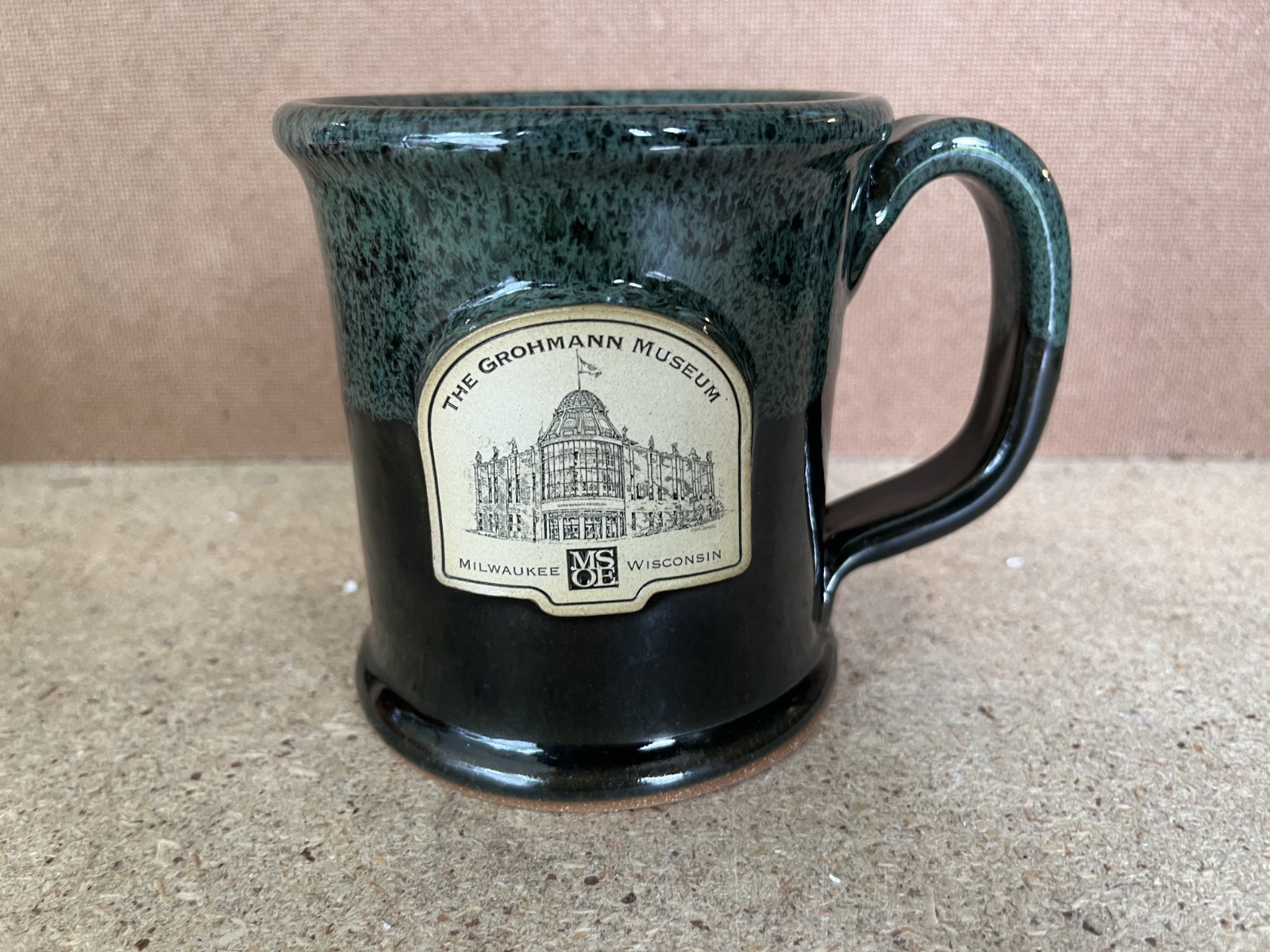 Sunset Hill Stoneware Mug Grohmann Museum Milwaukee Wi Drip Glaze