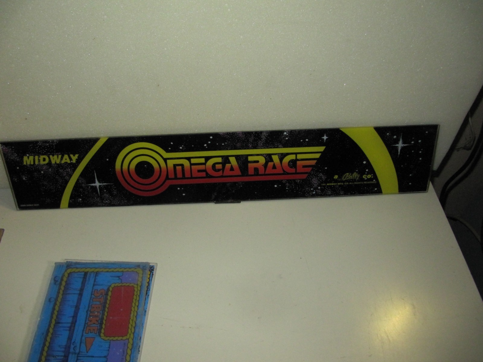 Original OMEGA RACE  Arcade Marquee. Midway