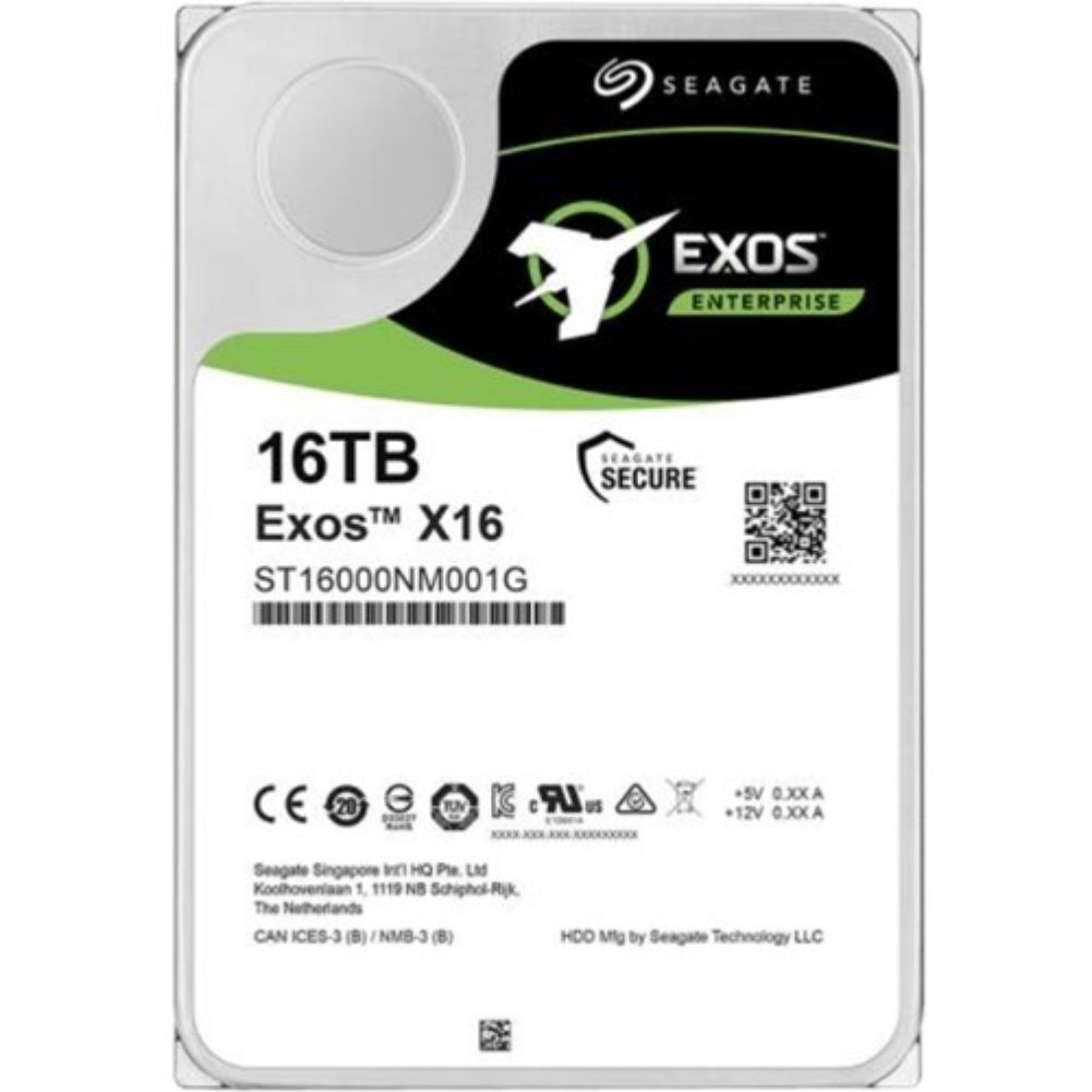 Seagate Exos 16TB 3.5" SATA 7200rpm 256MB Cache Internal Hard Drive